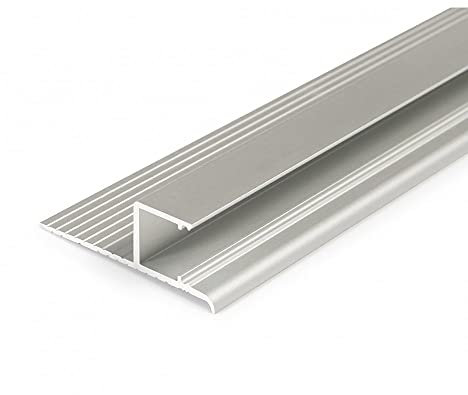 1m Plater-in LED Profile DWT1 for Ceiling and Drywall, Opal Cover - no end caps