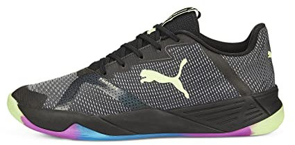 PUMA Unisex Accelerate Turbo Nitro II Hallenturnschuh, Black-Fizzy Light-Ocean Dive-Festival Fuchsia, 47 EU