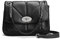 David Jones - Damen Umhängetasche Gesteppte - Frau Elegante Handtasche PU Leder - Kleine Tasche Crossbody Bag Schultertasche - Kette Abdentasche Clutch Pochette Mode Handy Party - Schwarz