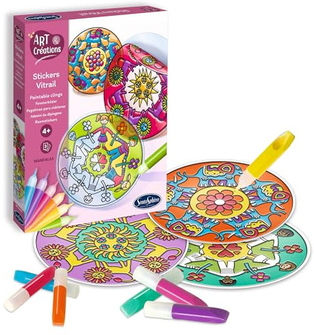 Art & Creations Stickers VITRAIL - Mandalas, Multicouleurs