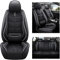 maiqiken Autositzbezug Kompatibel mit Opel Astra H G CC 2000-2024 Komplettset 5 Sitze Allwettereinsatz Auto Ledersitzbezug Schwarz Weiß