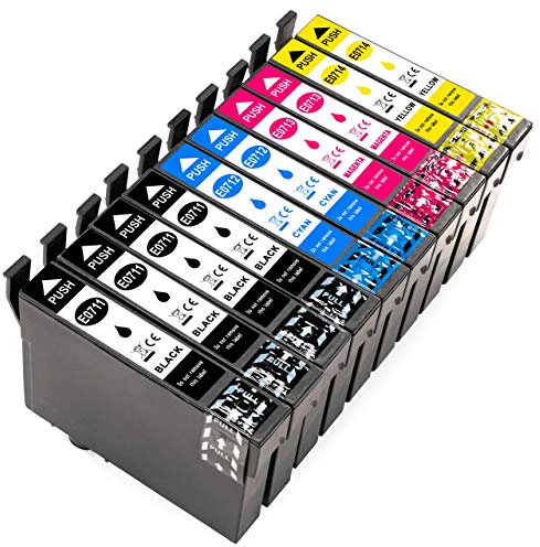 ESMONLINE 10 er Set Multipack kompatible Druckerpatronen als Ersatz für Epson T0715 T0711 -T0714 passend für Epson Stylus SX510W DX4000 D120 SX415 SX 515 BX300