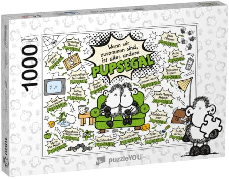 puzzleYOU: Puzzle 1000 Teile „Wenn wir zusammen sind, ist Alles andere pupsegal!“