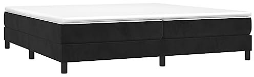 Tino Tech Boxspringbett Boxbetten Betten Bed Frame Bett Gestell Betten Boxspring Boxspringbett Schwarz 200x200 cm Samt
