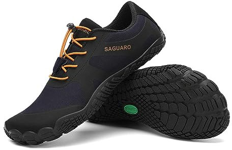 SAGUARO Barfußschuhe für Herren Barfuss Schuhe Damen Zehenschuhe Traillaufschuhe Wide Toe Box Fitnessschuhe Barefoot Shoes Mit Zero-Drop Solhe Lapislazuli Blau,Gr.47