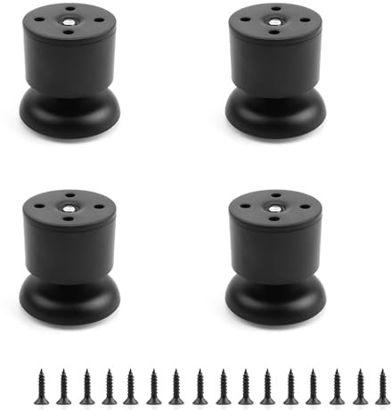 0XBIT Pied de Meuble Reglable, 4 Pièces Pied de Table Reglable, Réglable en Hauteur, 1-15 mm Pied de Table Metal, Base Épaissie, Pieds de Meubles pour Tables, Armoires, Buffets et Canapés