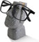 VIPbuy Handmade Holz geschnitzt Brillenhalter Stand, Osterinsel Moai Kopf Brillenhalter Rack für Nachttisch, Moai Head Sculpture Statue Home Office Desk Decor Geschenk
