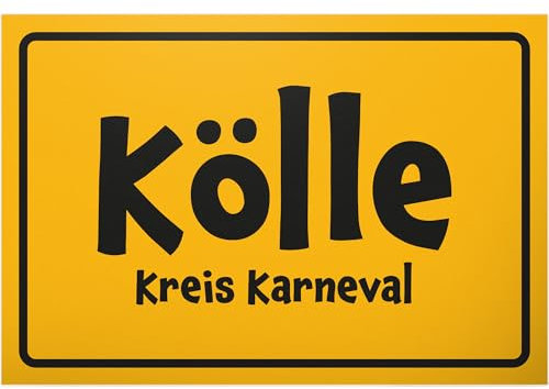 DankeDir! Kölle Kreis Karneval - Lustiges Kunststoff Schild 30 x 20 cm - Perfekte Deko für Karneval und Fasching - Geschenkidee für Jecken und Karnevalisten Partydeko Türschild