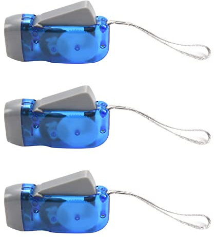 Uikdjgu 3X Linterna LED Prensa de Mano Linterna Mini Linterna Dinamo LED Lámpara Antorcha Dinamo Casa de Emergencia