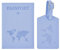 Greyoe Reisepasshülle, Reisepass Organizer, Passport Cover, PU-Leder Reisepass Hülle + Kofferanhänger, für Damen und Herren Urlaub Zubehör Travel Essentials (Eisblau)