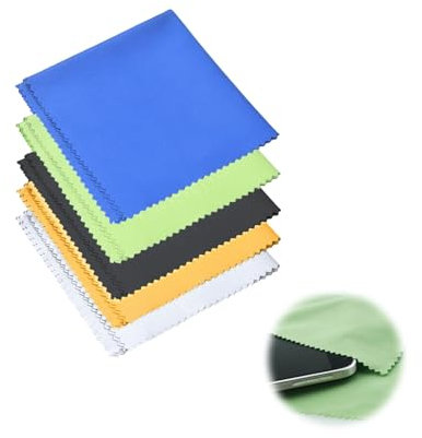 Microfiber Cleaning Cloths, 5 Pack of Glasses Cleaner Cloth, Glasses Cleaning Cloths, Suitable for Cleaning Glasses, Spectacles, Cameras, Tablets, Phones, Screens (30x30CM)