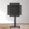 CucCe Floor standing TV stand on wheels Mobile TV Cart on Wheels - Floor TV Stand, for 32-75 Inch LED Flat Screen, Holds 80kg Pushchair TV trolley(40-75in tv)