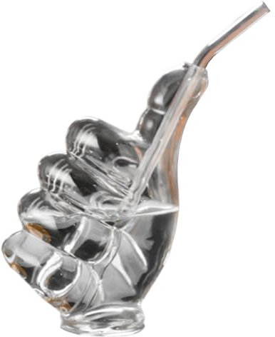 SMELEYOU Lunettes de whisky avec verres de cocktails en forme pouce en forme paille