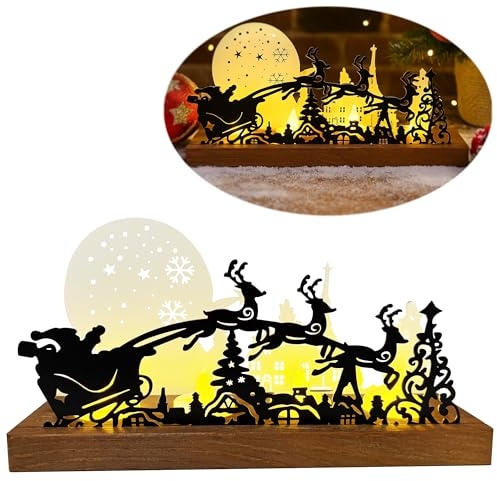 Advent Candle Holder Made of Wood and Metal - Modern Advent Wreath with 4 Tea Lights, Festive Advent Arrangement for Table Decoration & Warm Light Moments in the Christmas Season, Stylish Decoration