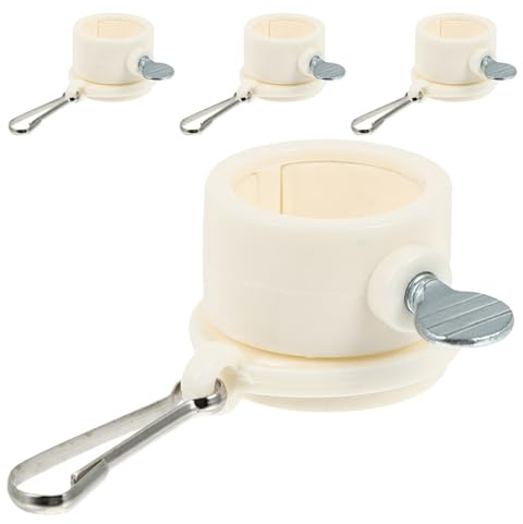 FOMIYES Lot de 4 Clips de Fixation Rotatifs pour Mât de Drapeau 1,26 Pouces, Acier Inoxydable et Plastique, Anneaux Réglables Anti-enroulement pour Drapeaux Extérieurs, pour Jardin,
