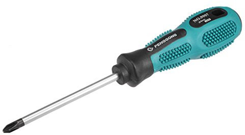 sourcing map #2 Phillips Screwdriver 4 Inch Round Shaft Non Slip Comfortable Handle