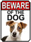 SHAWPRINT 1143H1 Blechschild Beware of The Dog, Jack Russel