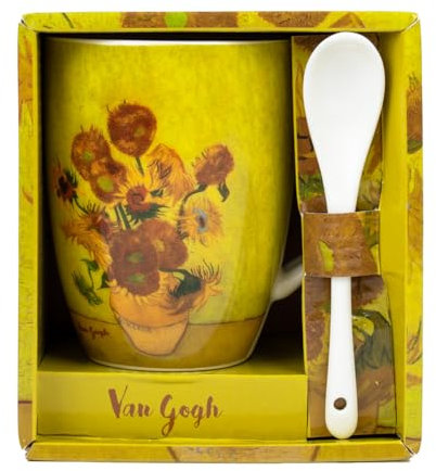 Van Gogh Ceramic Sunflower Spoon Mug