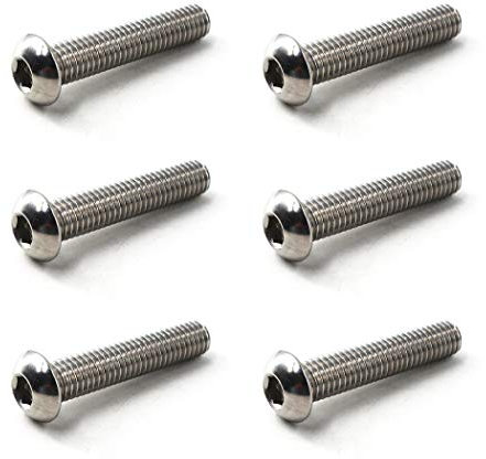 Viti a testa esagonale M12 x 50 a testa cilindrica in acciaio inox 304 (confezione da 6)