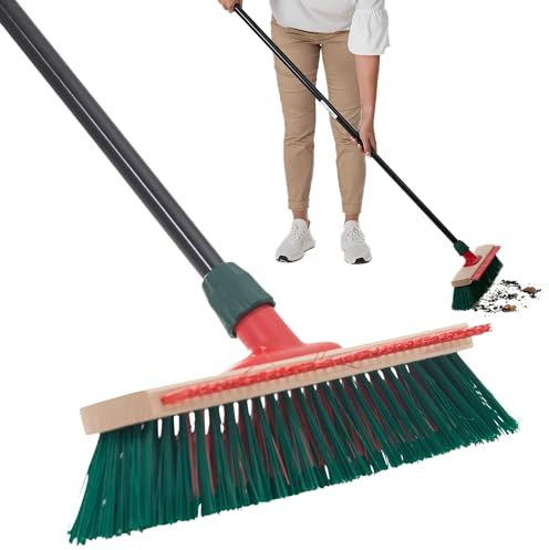 Hoch Tief Straßenbesen mit Teleskopstiel Kratzleiste Outdoor Broom mit Stiel Gartenbesen Industriebesen Hofbesen Allzweckbesen Kehrbesen Besen Staubkammer (1, Straßenbesen)
