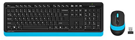A4 Tech FG1010 2.4G Q Turkish FN Multimedia Keyboard + Optical 2000DPI Mouse Black/Blue Wireless Set