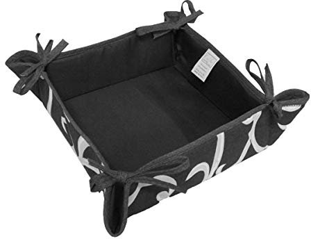 Russo Tessuti Sacca Sacco Portapane Porta Pane Ghirigori Laccetti Vari Colori-Nero