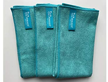 Jemako Profituch Plus S 35x40 cm türkis 3er Set Premium Qualität Mikrofasertuch Reinigungstuch Haushalts-Universaltuch