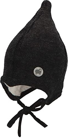 Sterntaler Baby Jungen Strickmütze Mit Bindeband - Aus Wolle, Anthrazit Meliert, Größe 47