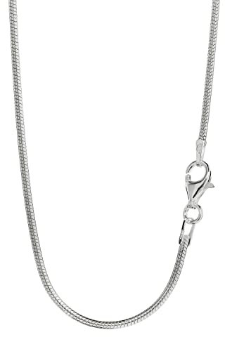NKlaus 60cm Schlangenkette 925 Silber elegante Halskette Breite: 1,7mm Collier 10,4g schwer 4092