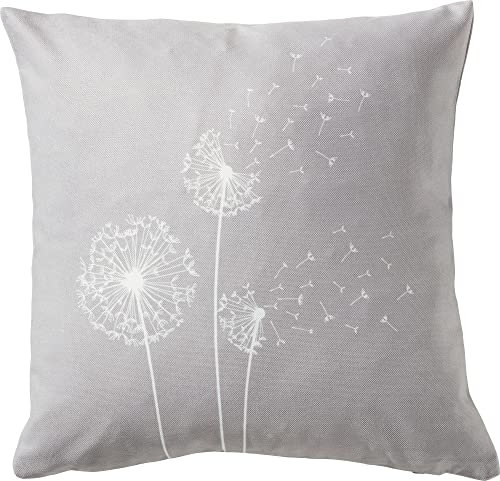 Erwin Müller Kissenhülle Pusteblume grau-weiß Größe 40x40 cm