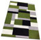 B&B Rug Living Room Washable Bedroom Decor Carpet Geometric Indoor Rectangular Large Floor Rugs (Kilas Green Black, 120 cm x 170 cm)