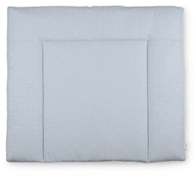 Ehrenkind® Wickelauflage 85x75 cm | Waschbar + 100% Bio-Baumwolle Bezug | Wickelunterlage | Wickeltischauflage | Standard 100 by OEKO-TEX 75x85cm Grau weiße Punkte