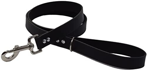 Ashford Ridge Hundeleine aus Vollnarbenleder, schwarz, klein (1 m)