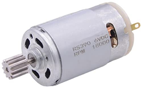 Motor Vehículo Motor de coche eléctrico, juguete de motor de 390, 390 6 voltios en juguetes, juego sin escobillas vehículos de motor de motor de tractor de juguete de reparación de motor, 12 engranaje