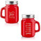 Pack of 2 Salt and Pepper Pots Salt and Pepper Shaker Salt and Pepper Set Salt Shaker Pot Kitchen Accessories (Red & Red)