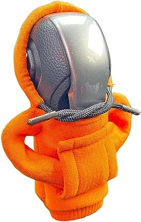 FOXZY Auto Schaltknauf Abdeckung für Audi A6 Avant 4A 4B 4F 4G C8, Schaltknauf Hoodie Abdeckung Auto-Schaltknüppel-Abdeckung Dustproof Protector Autozubehör,F Orange