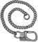 Ahiller Wallet Chain for Men, Lockable Carabiner with Tungsten Steel Taper, Heavy Duty Chain for Key Pocket Belt Jean (YK-Black)
