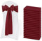 Teruntrue 50 Stück Burgund Satin Stuhlschärpen Stuhl Dekorative Schleife Entworfene Stuhlhussen Stuhlschärpen für Hochzeitsempfang Party Hotel Zuhause Küche Dekoration (Burgund)