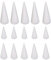 Colcolo 15 Stück Schaumstoff-Kegel zum Basteln, weiße Polystyrol-Kegel, DIY-Heimprojekt, Schaumstoff-Baumkegel, Weihnachtsbaum für Hochzeit, Party, Malerei