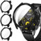 Diruite 3 Pezzi Cover per Huawei Watch GT 4 46mm Custodia,HD Ultra Sottile Vetro Temperato Pellicola Protettiva Resistente Graffi PC Protezione per Huawei Watch GT 4 46mm