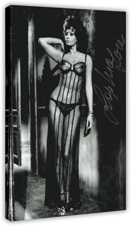 Schauspieler Sophia Loren Poster 48 Leinwand Poster Wandkunst Dekor Druck Bild Gemälde für Wohnzimmer Schlafzimmer Dekoration Rahmenstil 60 x 90 cm