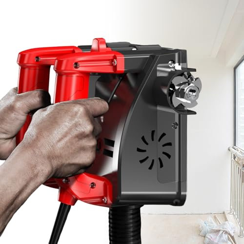 1200 W Cepilladora eléctrica portátil de profundidad ajustable máquina eléctrica de pared de pala ancho de cepillado, 16 cm, profundidad de cepillado, 1-4 mm, para paredes, techos, pisos