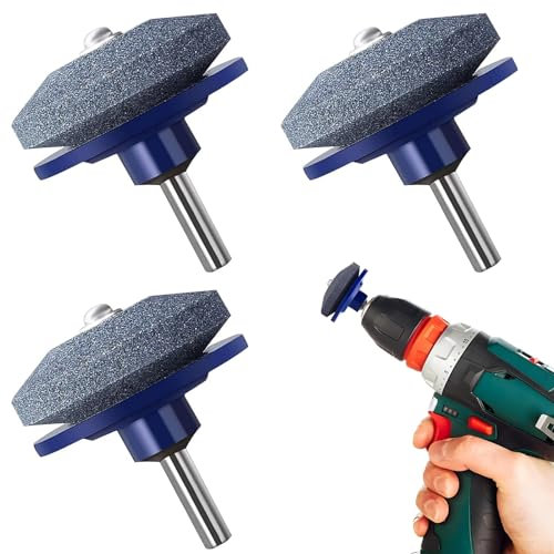mohito Rasenmäher Schärfer, 3 Stück Universal Rasenmäher Messerschärfer, Rasenmäher Klingenschärfer - Praktisch & Zeitersparnis, Rasenmäher Klingenschärfer Für Rasenmäherbohrmaschinen