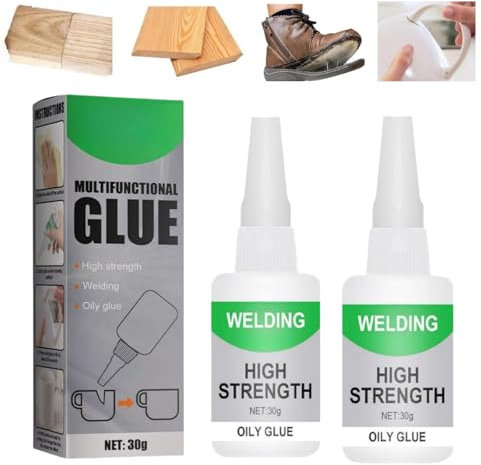 2PCS Multifunctional Strong Glue - Oily, Metal, Wood, Leather & Plastic Welding Glue - Waterproof, Fast Repair & Curing