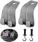 TAIHOBO 2PCS Car Seat Back Storage Hook, Leather Car Seat Hooks for Headrest, 2 in 1 Double Car Hooks for Bags, Multifunctional Hidden Car Bag Hook for Purse Coat Umbrellas Handbags (Grey)