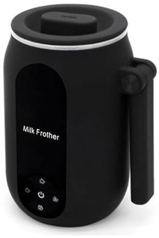 Montalatte Elettrico, Montalatte 4 in 1 Montalatte da 250 Ml Montalatte Elettrico Silenzioso con Maniglia Girevole per Caffè Latte Cappuccino (Spina europea)