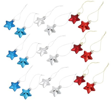 Zerodeko 2 Sätze Unabhängigkeitstag Anhänger Rot Weiß Und Königlich Patriotisch Flagge Amerikanischer Nationalfeiertag Dekoration Usa Nationalfeiertag Dekoration Weihnachtsdeko Stück * 2