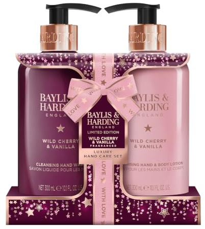 Baylis & Harding Signature Luxury Hand Care Gift Set 1 Pack | Wild Cherry & Vanilla, Vegan Friendly