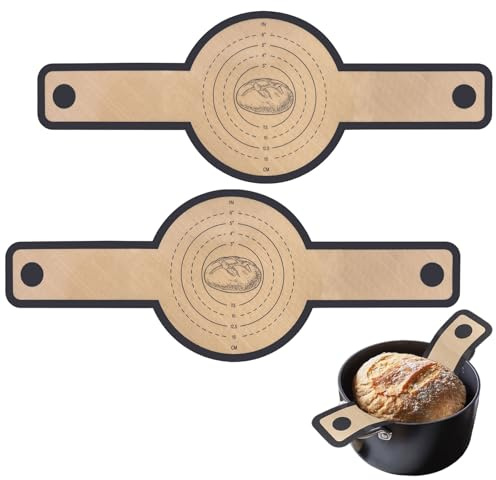 2 Pièces 21 X 56 cm Tapis de Cuisson en Silicone pour Four Néerlandais, Tapis à Pain à Long Manche, Réutilisable élingues à Pain en Silicone, Antiadhésif, Facile à Nettoyer Cuisson