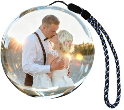 MEROCOLE Memory Orb Video Player – 2.7 HD Screen, No App/WiFi (USB Upload), 4GB Digital Frame, Rechargeable Crystal Ball Keepsake for Wedding, Ultrasound, Pet Memorial & Valentine's Gift (White)